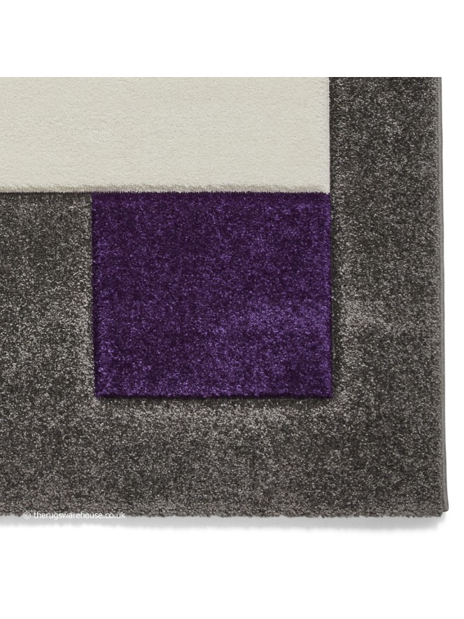 Brooklyn Blocks Grey Purple Rug - 5