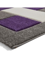 Brooklyn Blocks Grey Purple Rug - Thumbnail - 7