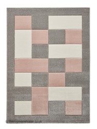 Brooklyn Blocks Grey Rose Rug - Thumbnail - 10