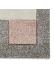 Brooklyn Blocks Grey Rose Rug - Thumbnail - 5