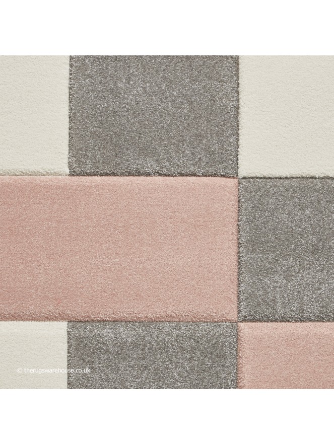 Brooklyn Blocks Grey Rose Rug - 6