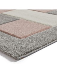 Brooklyn Blocks Grey Rose Rug - Thumbnail - 7