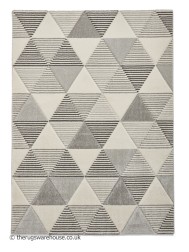 Brooklyn Triangles Grey Beige Rug - Thumbnail - 10