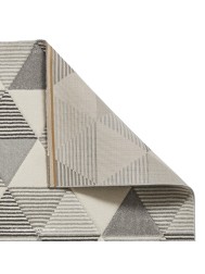 Brooklyn Triangles Grey Beige Rug - Thumbnail - 4