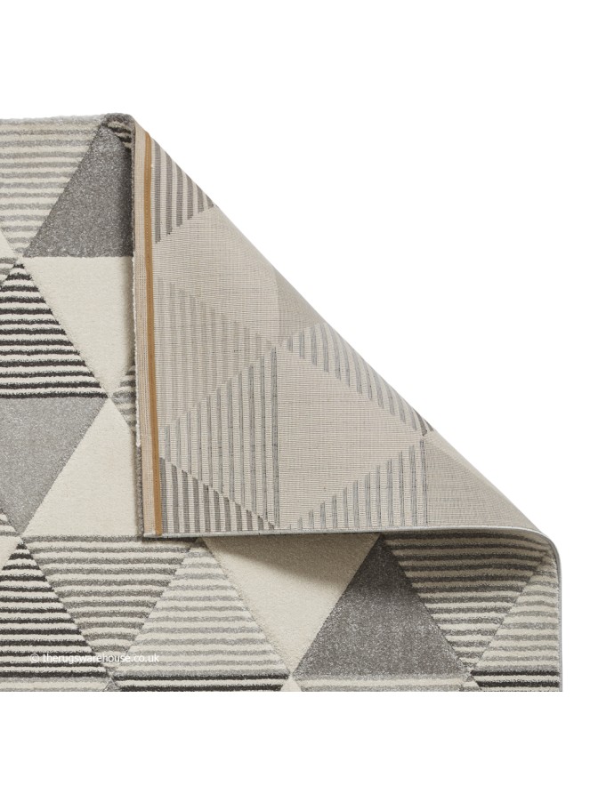 Brooklyn Triangles Grey Beige Rug - 4