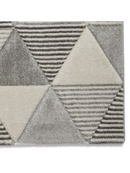 Brooklyn Triangles Grey Beige Rug - Thumbnail - 5