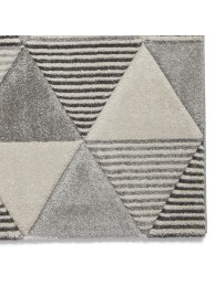 Brooklyn Triangles Grey Beige Rug - Thumbnail - 5