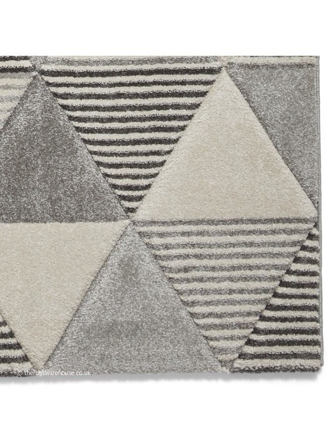 Brooklyn Triangles Grey Beige Rug - 5