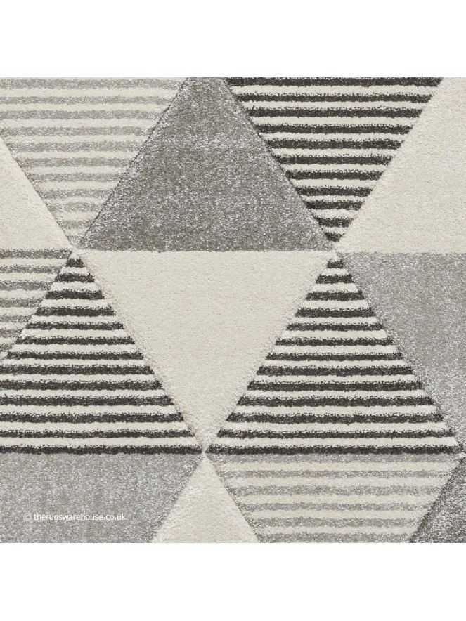 Brooklyn Triangles Grey Beige Rug - 6