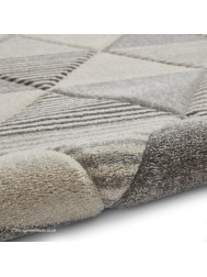 Brooklyn Triangles Grey Beige Rug - Thumbnail - 9