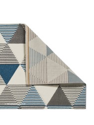 Brooklyn Triangles Grey Blue Rug - Thumbnail - 4