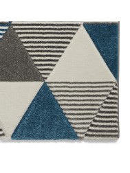 Brooklyn Triangles Grey Blue Rug - Thumbnail - 5