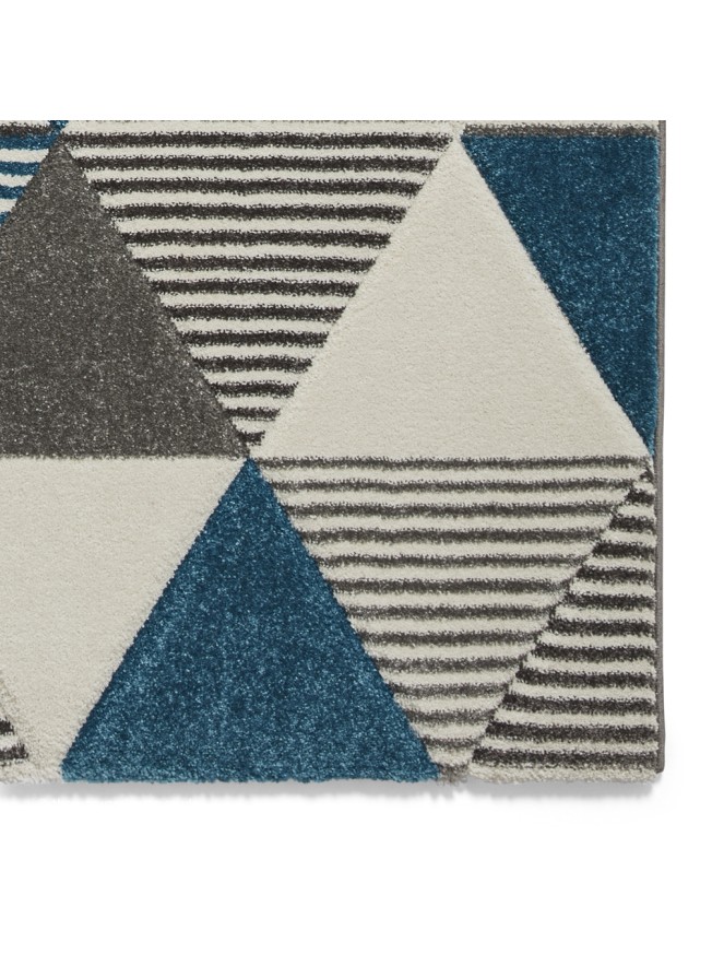 Brooklyn Triangles Grey Blue Rug - 5