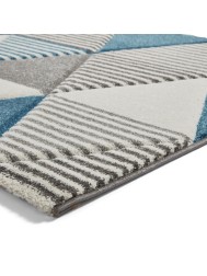 Brooklyn Triangles Grey Blue Rug - Thumbnail - 7