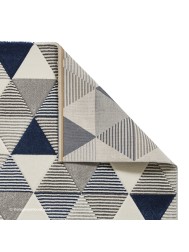 Brooklyn Triangles Grey Navy Rug - Thumbnail - 4