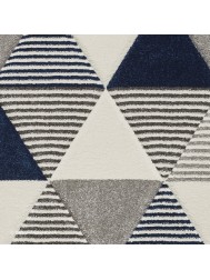 Brooklyn Triangles Grey Navy Rug - Thumbnail - 6