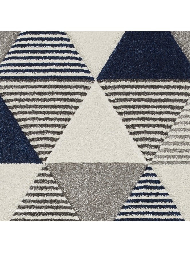 Brooklyn Triangles Grey Navy Rug - 6