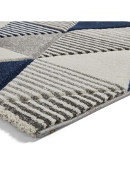 Brooklyn Triangles Grey Navy Rug - Thumbnail - 7