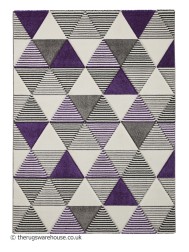 Brooklyn Triangles Grey Purple Rug - Thumbnail - 10