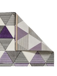 Brooklyn Triangles Grey Purple Rug - Thumbnail - 4