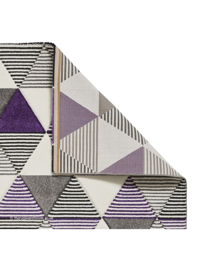 Brooklyn Triangles Grey Purple Rug - 4