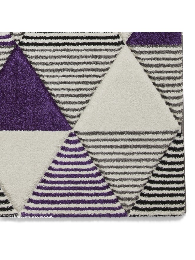 Brooklyn Triangles Grey Purple Rug - 5