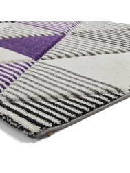 Brooklyn Triangles Grey Purple Rug - Thumbnail - 7