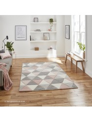 Brooklyn Triangles Grey Rose Rug - Thumbnail - 2