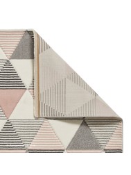 Brooklyn Triangles Grey Rose Rug - Thumbnail - 4