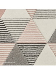 Brooklyn Triangles Grey Rose Rug - Thumbnail - 6