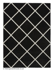 Brooklyn Diamond Black White Rug - Thumbnail - 10