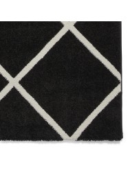 Brooklyn Diamond Black White Rug - Thumbnail - 5