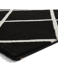 Brooklyn Diamond Black White Rug - Thumbnail - 7