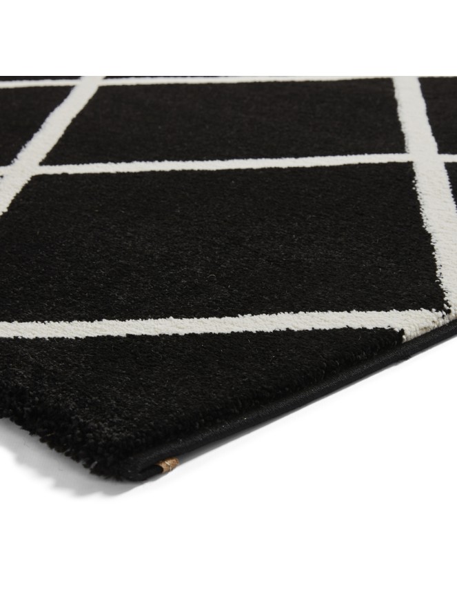 Brooklyn Diamond Black White Rug - 7