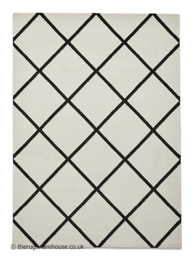 Brooklyn Diamond Cream Black Rug - 10