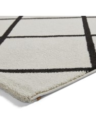 Brooklyn Diamond Cream Black Rug - Thumbnail - 7