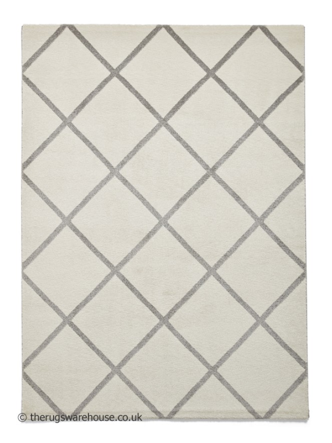 Brooklyn Diamond Cream Grey Rug - 10