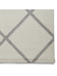 Brooklyn Diamond Cream Grey Rug - Thumbnail - 5