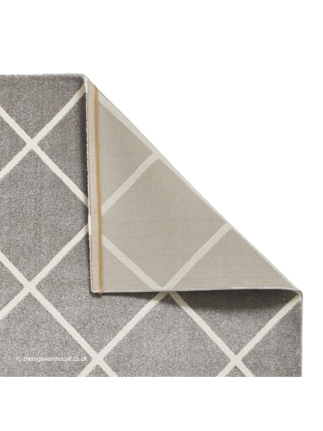 Brooklyn Diamond Grey Cream Rug - 4