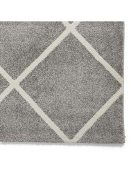 Brooklyn Diamond Grey Cream Rug - Thumbnail - 5