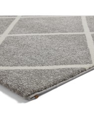 Brooklyn Diamond Grey Cream Rug - Thumbnail - 7