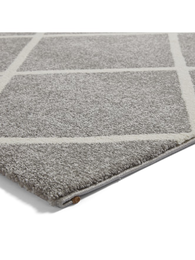 Brooklyn Diamond Grey Cream Rug - 7