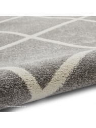 Brooklyn Diamond Grey Cream Rug - Thumbnail - 9