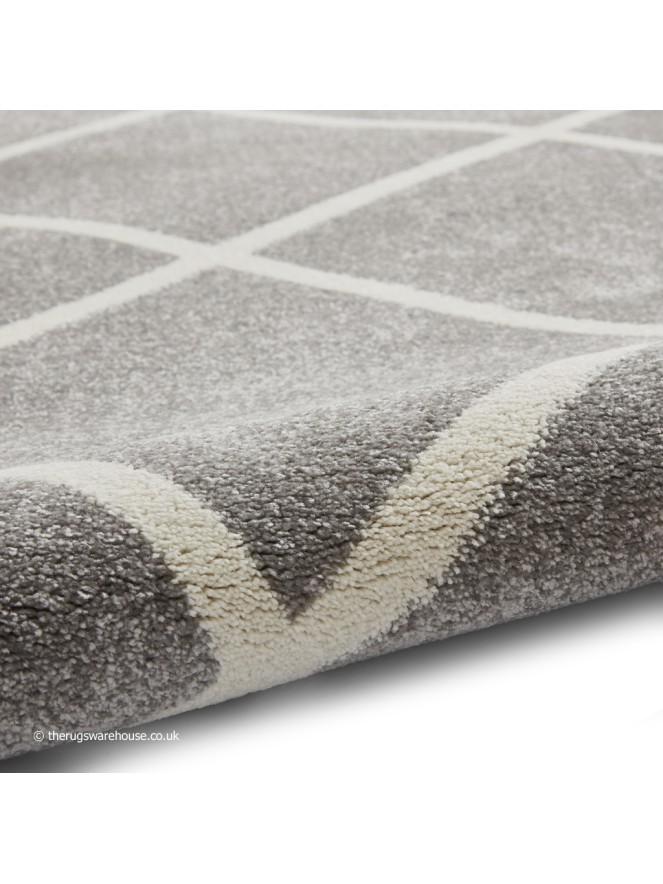 Brooklyn Diamond Grey Cream Rug - 9