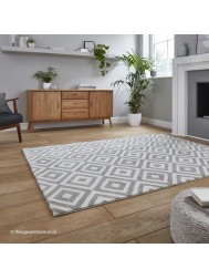 Brooklyn Geo Grey White Rug - Thumbnail - 3