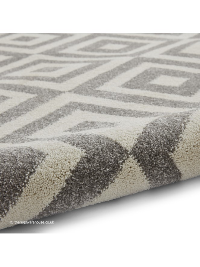 Brooklyn Geo Grey White Rug - 9