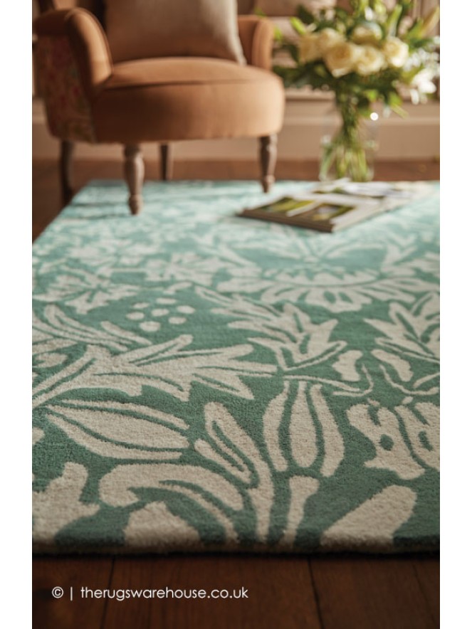 Heritage Florissa Teal Green Rug - 2