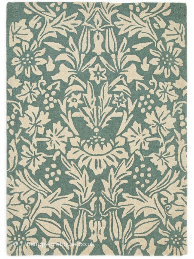 Heritage Florissa Teal Green Rug - 5