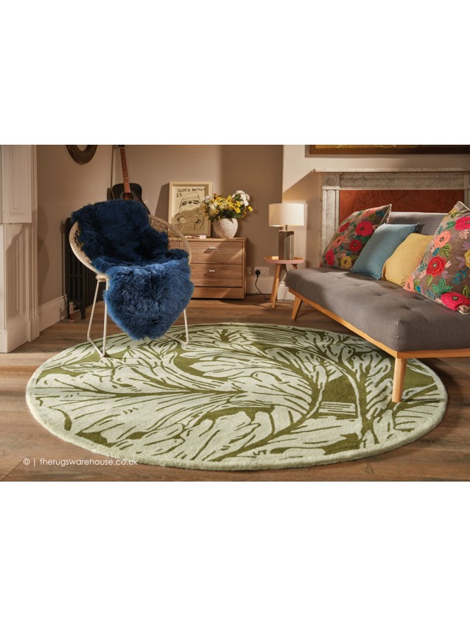 Heritage Evermore Moss Round Rug - 2