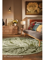 Heritage Evermore Moss Round Rug - Thumbnail - 3